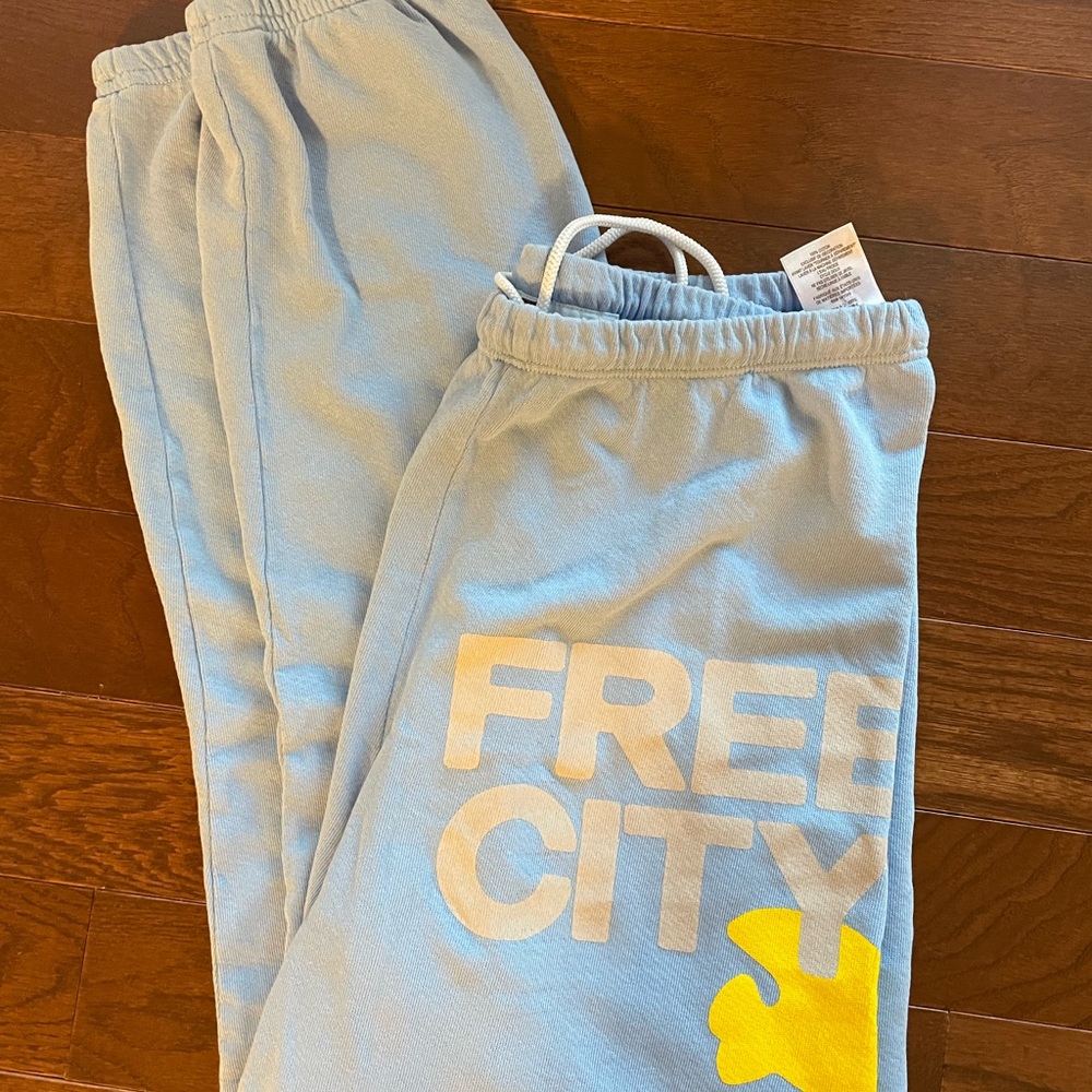 FREECITY light blue Logo Sweatpants Size M Never worn